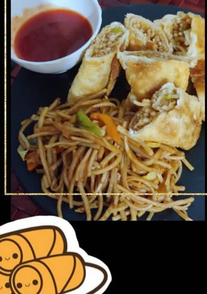 A picture of Noodles Spring Roll.