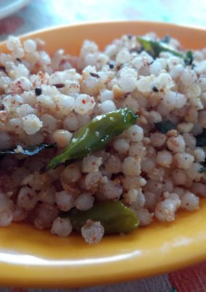 A picture of Sabudana khichdi.