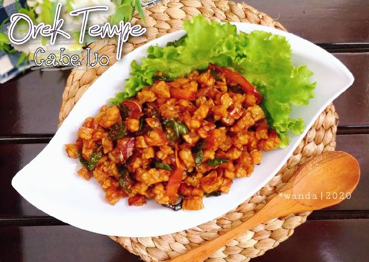 Resep Orek Tempe Cabe Ijo Anti Gagal