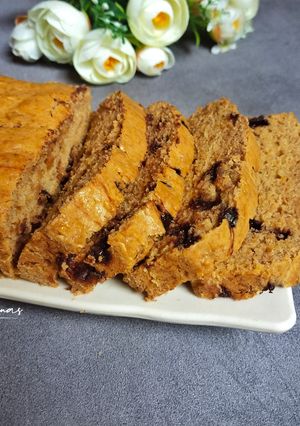 Foto resep Banana Cake Chocochip 1 telur tanpa mixer