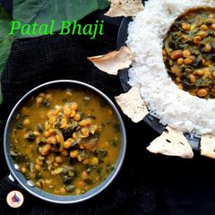 Maharashtrian alu chi patal bhaji A picture of Maharashtrian alu chi patal bhaji.