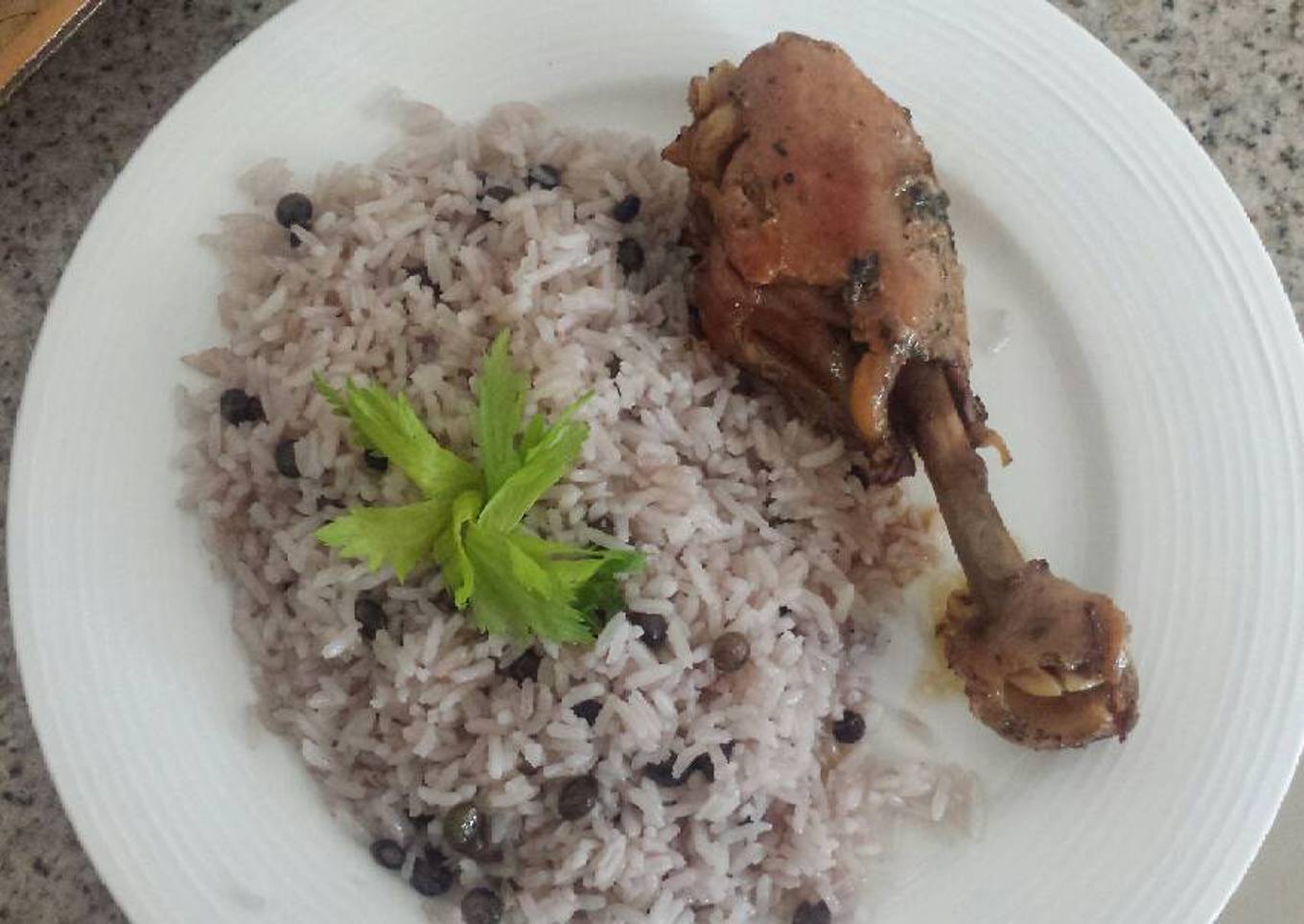 Arroz con leche coco y guandú