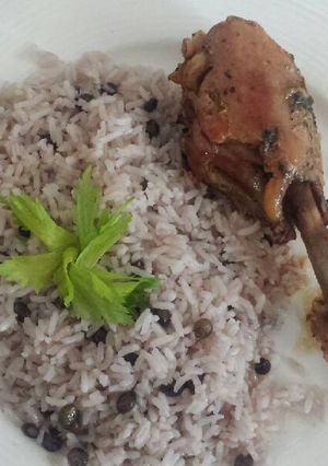 Una foto de Arroz con leche coco y guandú
