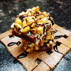 Caramel Popcorn Bars A picture of Caramel Popcorn Bars.