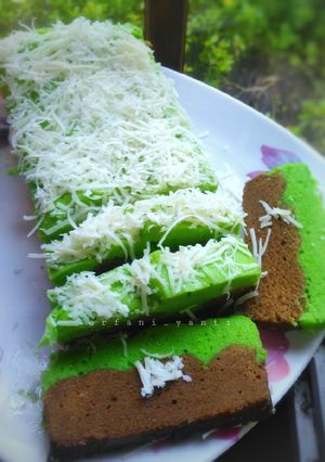Foto resep Bolu cokelat pandan kukus