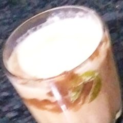 A picture of Chocolate flavor dahi lassi.