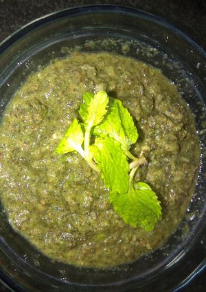 A picture of Mint chutney.