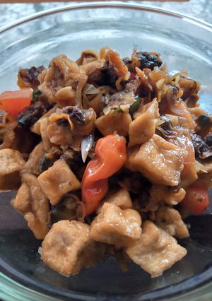 Foto resep Kerang kupas tahu asam manis