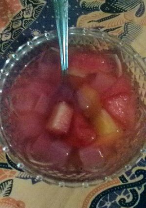 Foto resep Es campur semangka apalah
