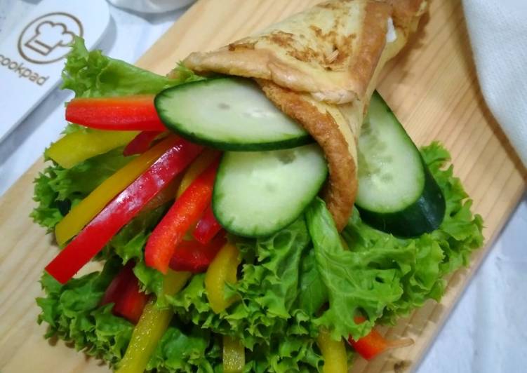 Cara Mudah Memasak Roti wrap sayuran yang Praktis