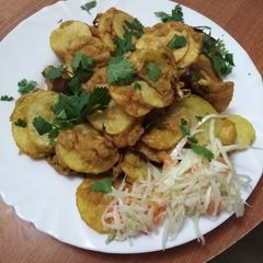 A picture of (Home made potatoe bhajia.