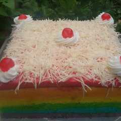 Rainbow Cake Kukus রেসিপির প্রধান ছবি