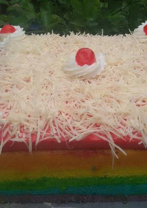 Foto resep Rainbow Cake Kukus