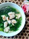 Canh cải thìa nấu chả cá