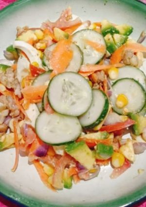 Foto resep Salad Sayur & Ayam Thailand