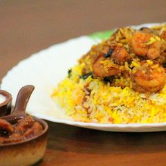 A picture of Prawns Biriyani - Thalassery style.