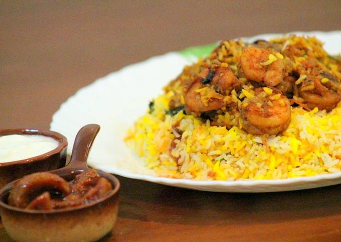 Prawns Biriyani - Thalassery style