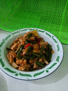 Foto resep Tumis kacang panjang,tempe dan cecek