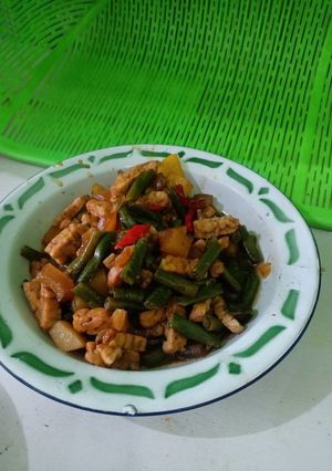 Foto resep Tumis kacang panjang,tempe dan cecek