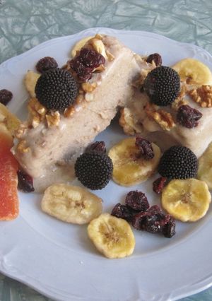 Una foto de Helado de banana o plátano sin azúcar apto diabéticos