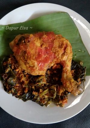 Foto resep Pepes panggang paha ayam dan kangkung