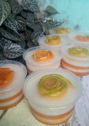 Foto resep Puding mangga hias