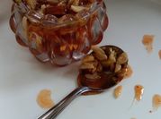 A picture of red cashews raisins