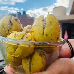 A picture of Mom made lemon pickle.