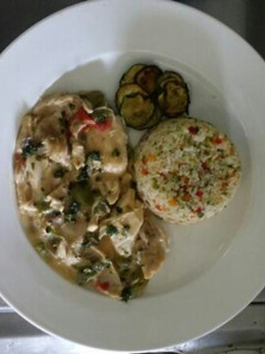 A picture of Vegetable Rice with Eggs.
