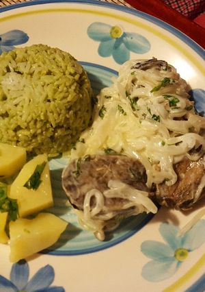 Una foto de Locos con arroz verde