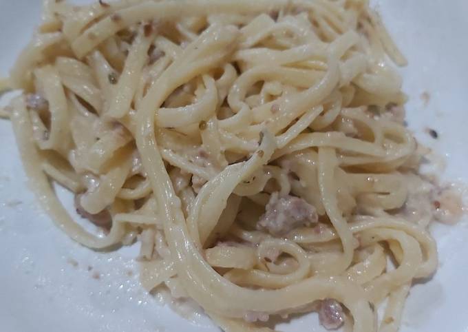 Beef Fettuccine carbonara