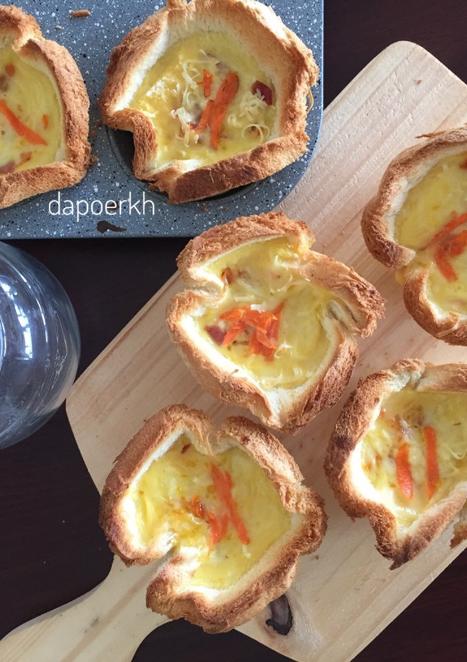 Foto resep Simple Quiche ala Roti Tawar