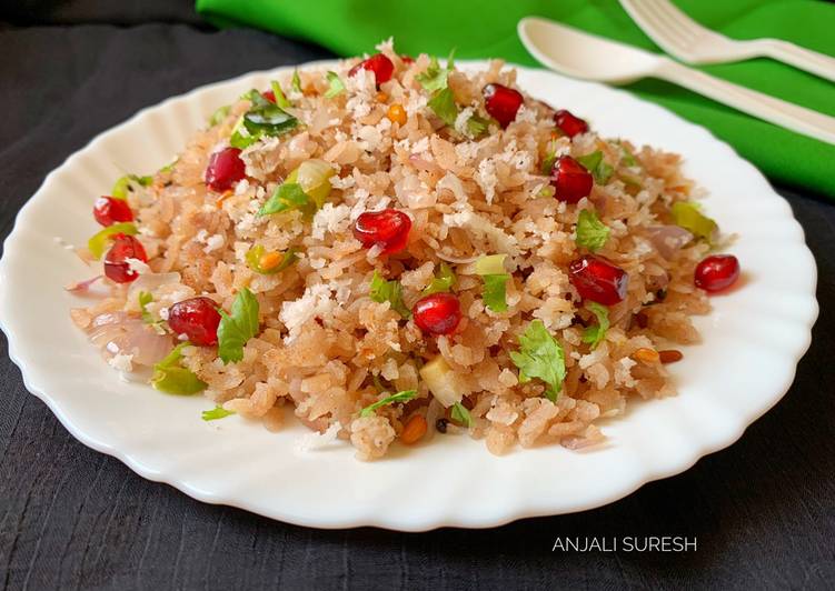 Step-by-Step Guide to Prepare Red Rice Poha!!