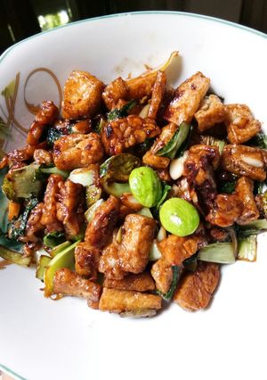 Foto resep Tumis Sate Tape (Sawi, Pete,Tahu, Tempe)