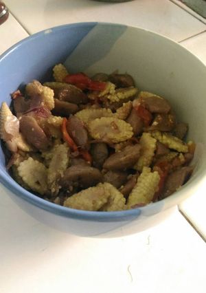 Foto resep Tumis jagung muda (putren) plus bakso