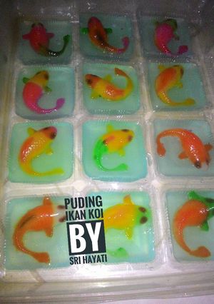 Foto resep Puding ikan koi