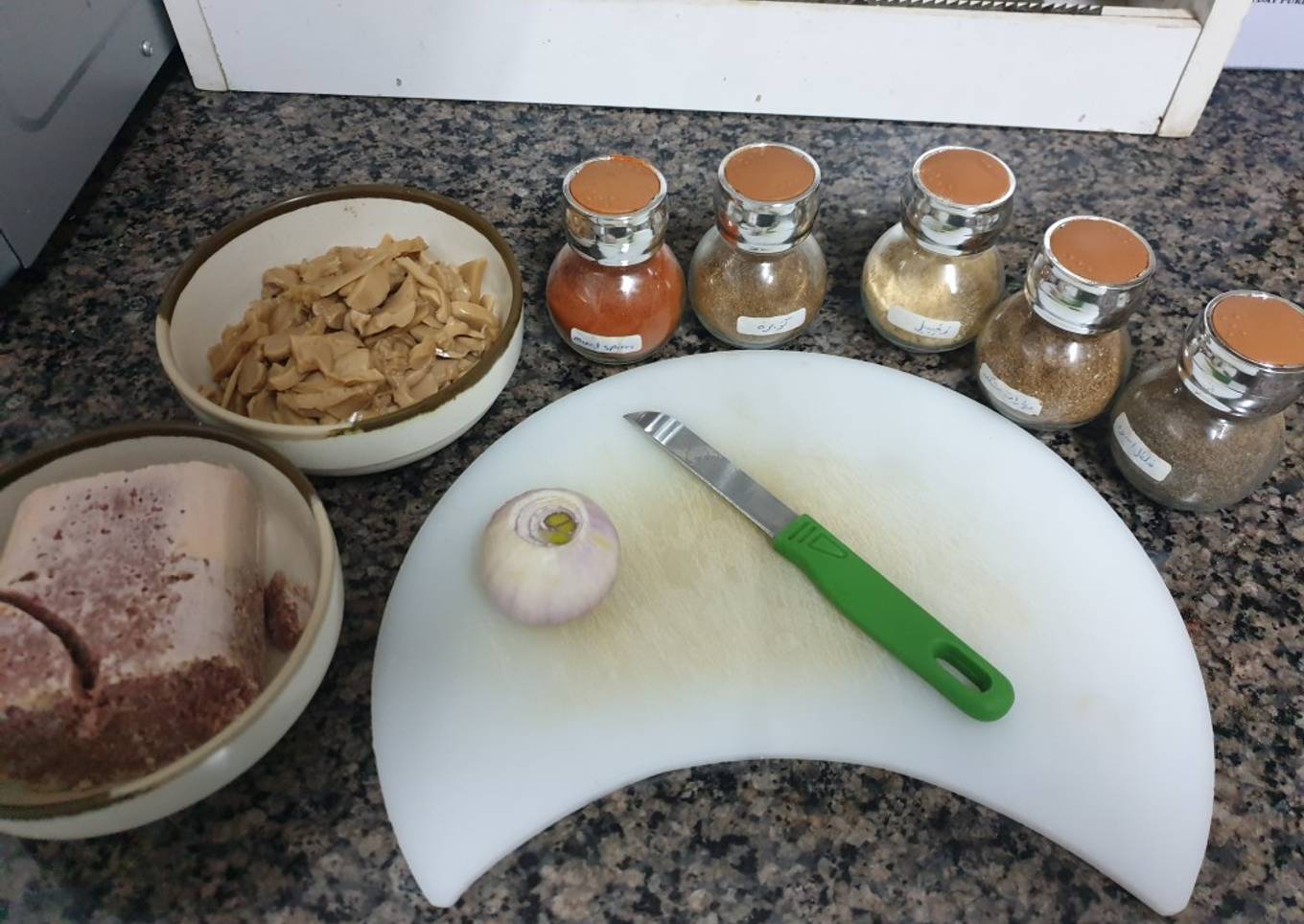 Corned Beef with Mushroom ๐ ๐ ูุญู
ู
ุน ุงููุทุฑ