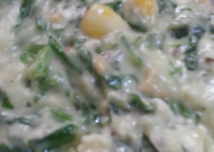 Made by You Palak paneer corn in cheese sauce