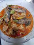 Ikan asap dan tempe kuah pedas