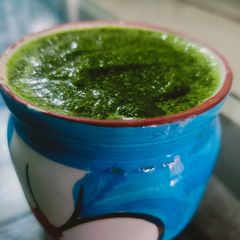 A picture of Spring onion chutney.