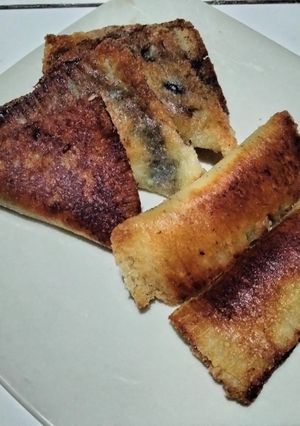 Foto resep Roti panggang isi pisang keju coklat