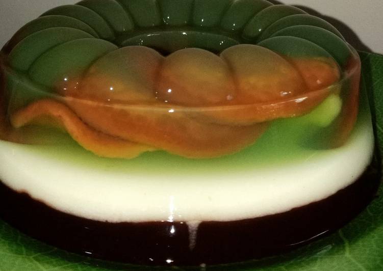 Resep masakan Puding Regal 3 Layer | Resep Bumbu Puding Regal 3 Layer Yang Enak Dan Lezat