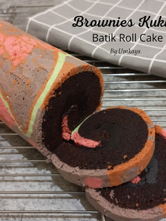 Foto resep Brownies Kukus Batik Roll cake