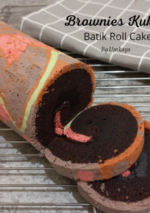 Foto resep Brownies Kukus Batik Roll cake
