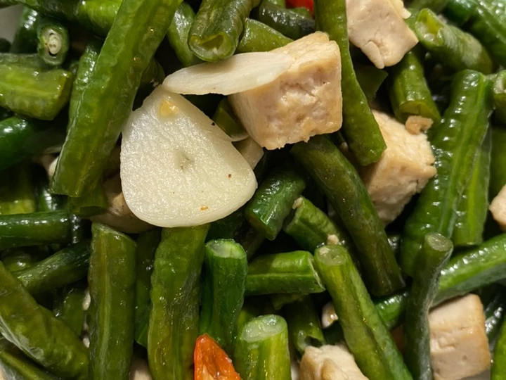 Langkah Mudah untuk Membikin Resep Tumis Kacang Panjang Tahu yang  Bikin Ketagihan Anti Ribet, Uenak Banget