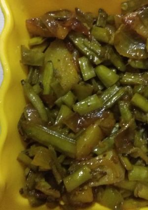 A picture of Gawar fali ki sabji.