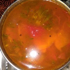 A picture of Tomato Coriander Soup.