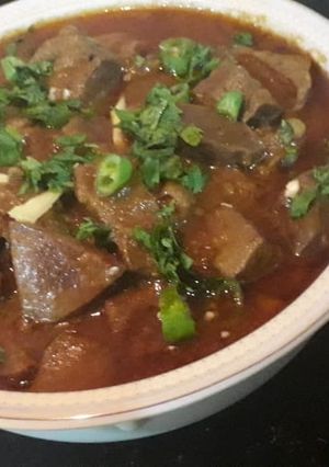 A picture of Mutton kaleji.