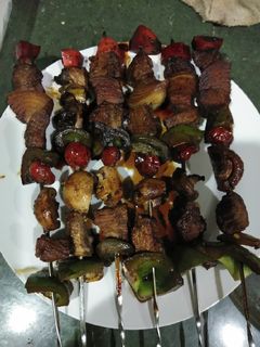 Foto resep Sate daging dan sayuran