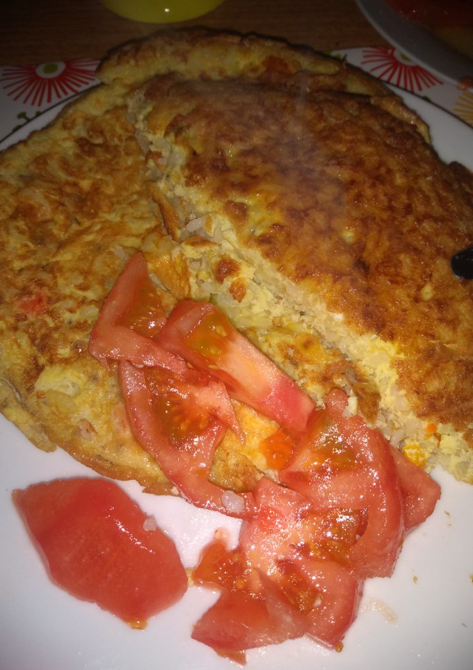 Una foto de Tortilla de arroz con queso mantecoso